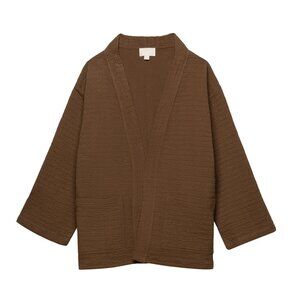 NWT HONEST COTTON Womens Carrier Coat - Handmade 100% Cotton Boxy Layer One Size